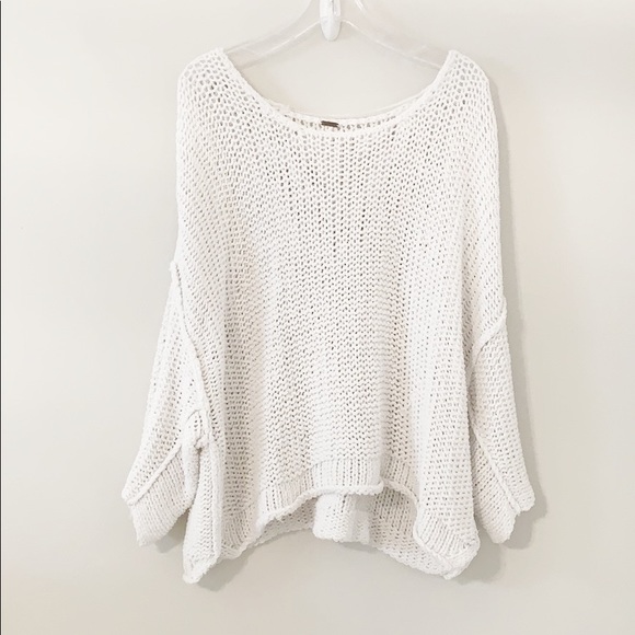 Free People Sweaters - Free People oversized knitted off white sweater